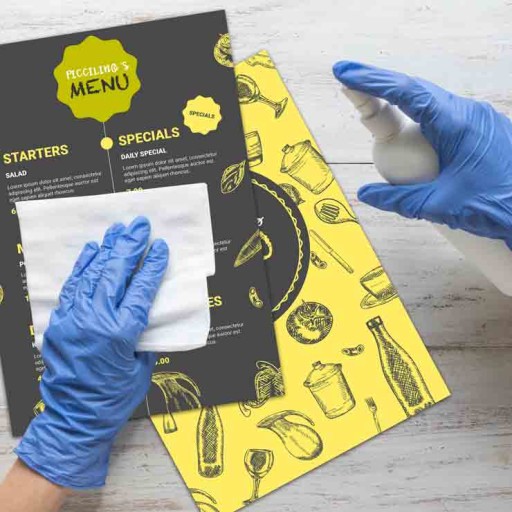 Washable Plastic Menus