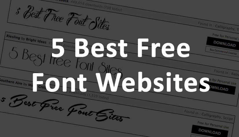 5 Best Free Font Websites