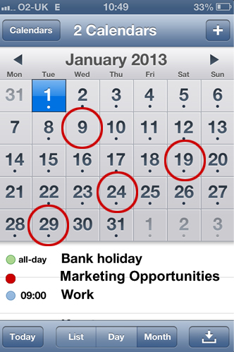 marketing planning opportunities for 2013