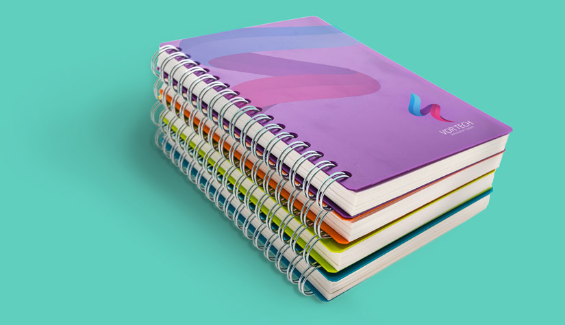 printed notebooks or notepads