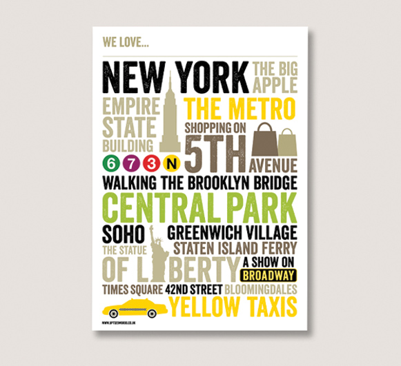 new york personalised poster