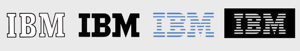 simple ibm logo hasn't changed much over time